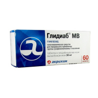 Глидиаб МВ 30 мг, N60, табл. с модиф. высвоб.