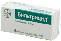Бильтрицид 600 мг, N6, табл. покр. плен. об.