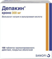 Депакин хроно 300 мг, N100, табл. пролонг. п/о