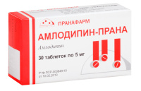 Амлодипин - Прана 5 мг, N30, табл.