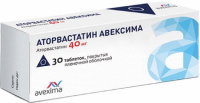 Аторвастатин Авексима 40 мг, N30, табл. покр. плен. об.